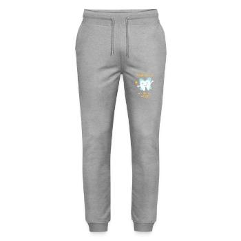 Freundlichkeit ist wie Magie niedliche Zahnfee - Stanley/Stella Unisex Bio Jogginghose Mover  - Grau meliert - Vorne - Marisol (170cm) & Nik (191cm)