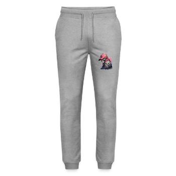 Totenkopf - Stanley/Stella Unisex Bio Jogginghose Mover  - Grau meliert - Vorne - Marisol (170cm) & Nik (191cm)