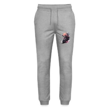 Totenkopf - Stanley/Stella Unisex Bio Jogginghose Mover  - Grau meliert - Vorne - Marisol (170cm) & Nik (191cm)