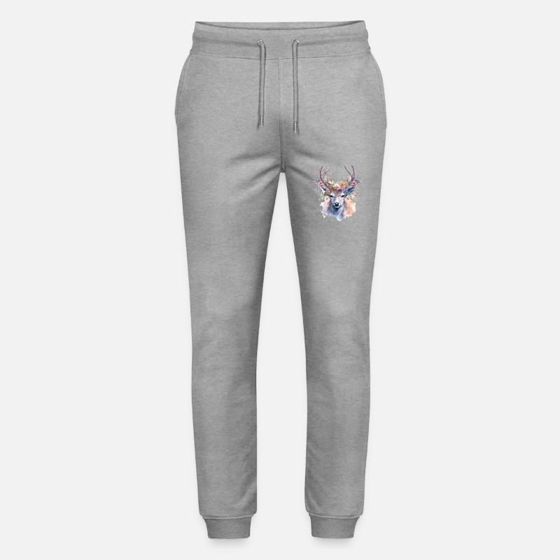 Replacement dirndl deer antlers deer - Stanley/Stella Mover Unisex Organic Jogging Trousers - heather grey