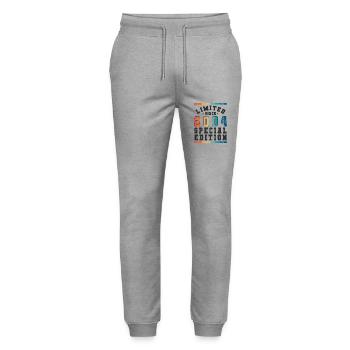 Édition limitée depuis 2004 Cadeau d’anniversaire - Pantalon de jogging bio MOVER Stanley/Stella unisexe - gris chiné - Devant - Marisol (170cm) & Nik (191cm)