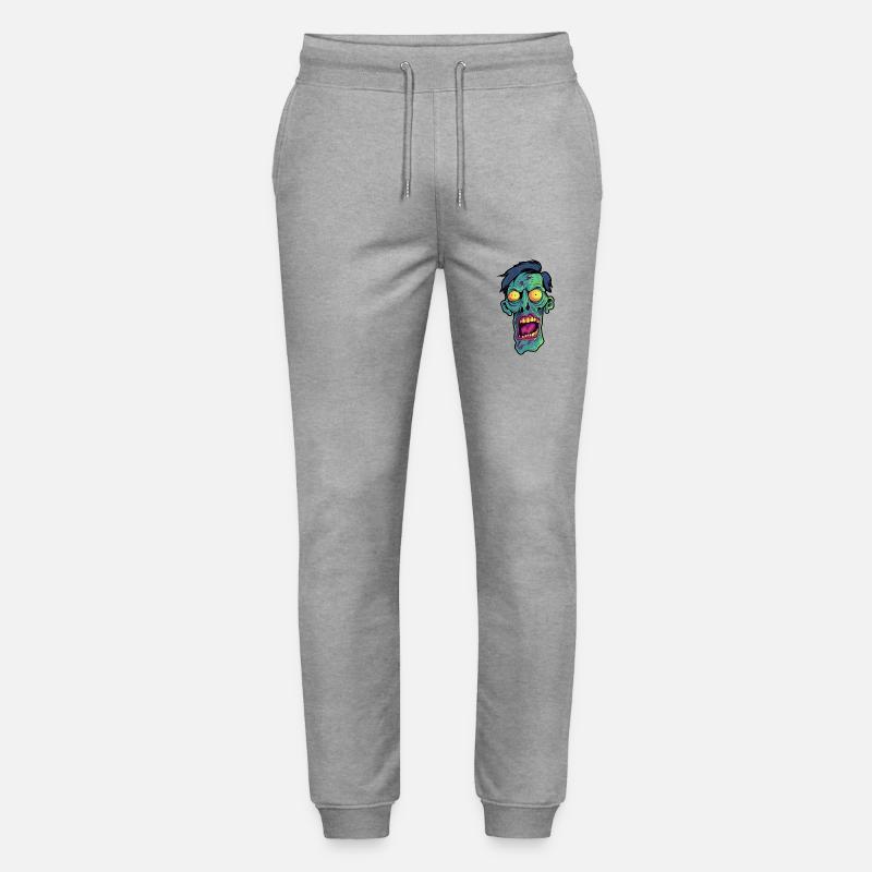 Dünner Zombie Kopf - Stanley/Stella Unisex Bio Jogginghose Mover  - Grau meliert