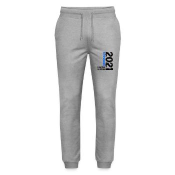 2021 November Limited Edition 2. Geburtstag Deko - Stanley/Stella Unisex Bio Jogginghose Mover  - Grau meliert - Vorne - Marisol (170cm) & Nik (191cm)