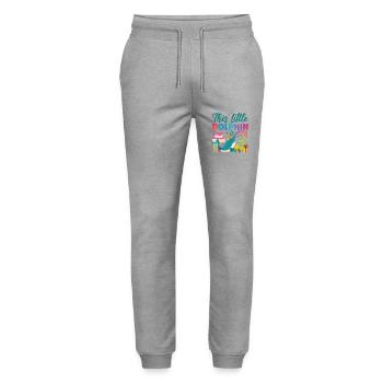 Dolphin 3rd Birthday Watercolor - Stanley/Stella Unisex Bio Jogginghose Mover  - Grau meliert - Vorne - Marisol (170cm) & Nik (191cm)