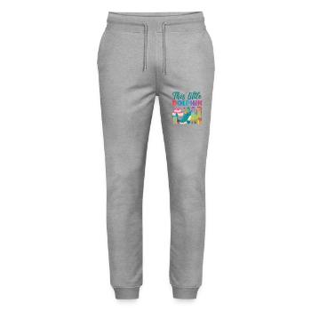 Dolphin 4th Birthday Watercolor - Stanley/Stella Unisex Bio Jogginghose Mover  - Grau meliert - Vorne - Marisol (170cm) & Nik (191cm)