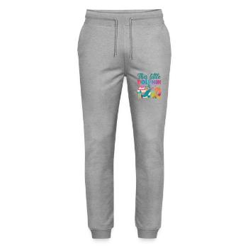 Dolphin 10th Birthday Watercolor - Stanley/Stella Unisex Bio Jogginghose Mover  - Grau meliert - Vorne - Marisol (170cm) & Nik (191cm)