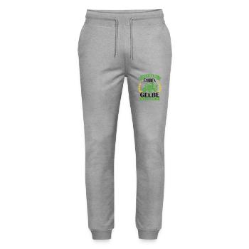 Echte helden fahren gelbe felgen - Stanley/Stella Unisex Bio Jogginghose Mover  - Grau meliert - Vorne - Marisol (170cm) & Nik (191cm)