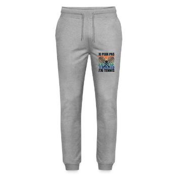 Je Peux Pas J'ai Tennis Idée Cadeau Drôle Homme - Pantalon de jogging bio MOVER Stanley/Stella unisexe - gris chiné - Devant - Marisol (170cm) & Nik (191cm)