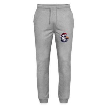 Tête d’aigle Noël Noë - Pantalon de jogging bio MOVER Stanley/Stella unisexe - gris chiné - Devant - Marisol (170cm) & Nik (191cm)