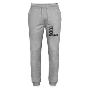 Limited Edition 2001 - Stanley/Stella Unisex Bio Jogginghose Mover  - Grau meliert - Vorne - Marisol (170cm) & Nik (191cm)