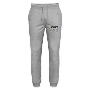 Science Wissenschaft - Stanley/Stella Unisex Bio Jogginghose Mover  - Grau meliert - Vorne - Marisol (170cm) & Nik (191cm)