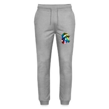 Pferd Kopf Weihnachten Portät Bunt - Stanley/Stella Unisex Bio Jogginghose Mover  - Grau meliert - Vorne - Marisol (170cm) & Nik (191cm)