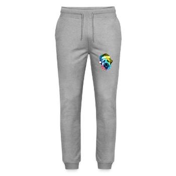 Kangal Hund Kopf Weihnachten Portät Bunt - Stanley/Stella Unisex Bio Jogginghose Mover  - Grau meliert - Vorne - Marisol (170cm) & Nik (191cm)