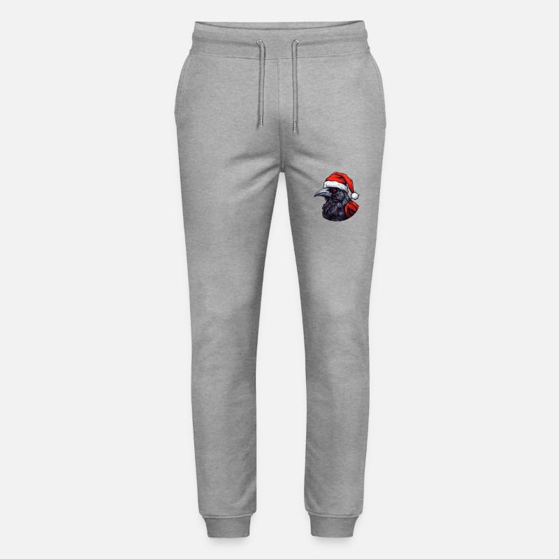 Krähe Rabe Weihnachten Tier Kopf - Stanley/Stella Unisex Bio Jogginghose Mover  - Grau meliert