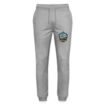 Mountains Wappen Berge - Stanley/Stella Unisex Bio Jogginghose Mover  - Grau meliert - Vorne - Marisol (170cm) & Nik (191cm)