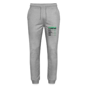 Wochenplan Rentner Ruhestand Personalisierbar Opa - Stanley/Stella Unisex Bio Jogginghose Mover  - Grau meliert - Vorne - Marisol (170cm) & Nik (191cm)