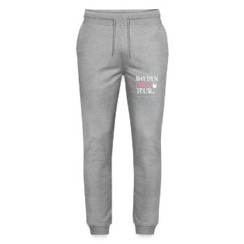 Suède Girls Tour Coeur - Pantalon de jogging bio MOVER Stanley/Stella unisexe - gris chiné - Devant - Marisol (170cm) & Nik (191cm)