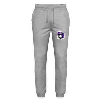Affe Kopf Porträt Bunt - Stanley/Stella Unisex Bio Jogginghose Mover  - Grau meliert - Vorne - Marisol (170cm) & Nik (191cm)