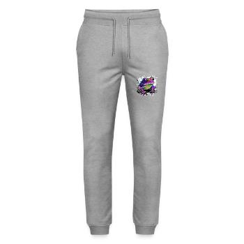 Frosch Bunt - Stanley/Stella Unisex Bio Jogginghose Mover  - Grau meliert - Vorne - Marisol (170cm) & Nik (191cm)