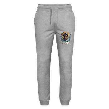 Arrgh! Funny Pirate Costume Ladies Men Kids - Stanley/Stella Mover Unisex Organic Jogging Trousers - heather grey - Front - Marisol (170cm) & Nik (191cm)