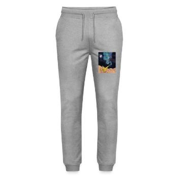 Magical Oil Lamp - Arabian Nights - Stanley/Stella Mover Unisex Organic Jogging Trousers - heather grey - Front - Marisol (170cm) & Nik (191cm)