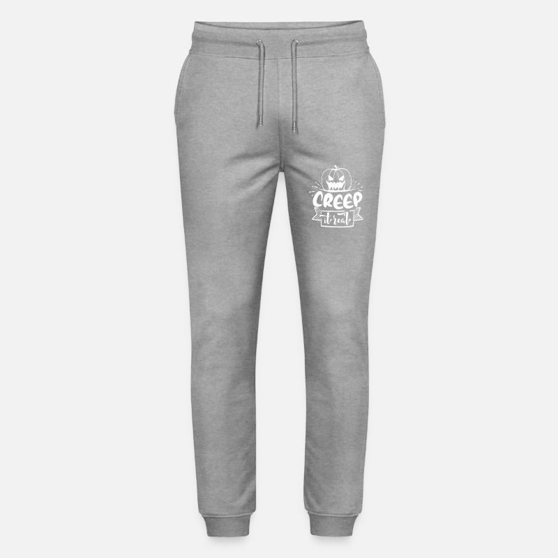 Creep it Real Pumpkin - weiß - Stanley/Stella Unisex Bio Jogginghose Mover  - Grau meliert