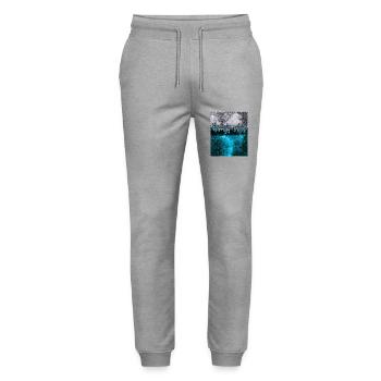 Forêt tranquille la nuit - Pantalon de jogging bio MOVER Stanley/Stella unisexe - gris chiné - Devant - Marisol (170cm) & Nik (191cm)