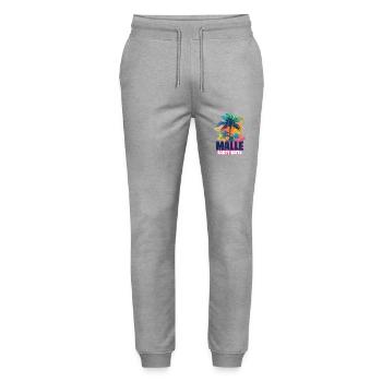 Malle Party Crew Holidays - Stanley/Stella Mover Unisex Organic Jogging Trousers - heather grey - Front - Marisol (170cm) & Nik (191cm)