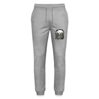 Wald Geist Gespenst Mitternacht Spuk Halloween - Stanley/Stella Unisex Bio Jogginghose Mover  - Grau meliert - Vorne - Marisol (170cm) & Nik (191cm)