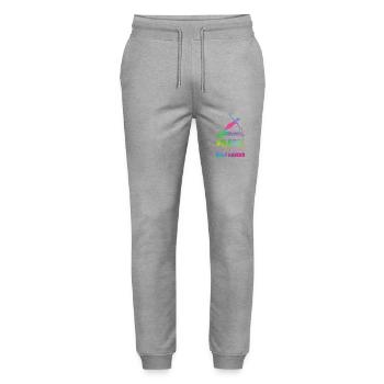 Instructeur de Pilates Enseignant - Pantalon de jogging bio MOVER Stanley/Stella unisexe - gris chiné - Devant - Marisol (170cm) & Nik (191cm)