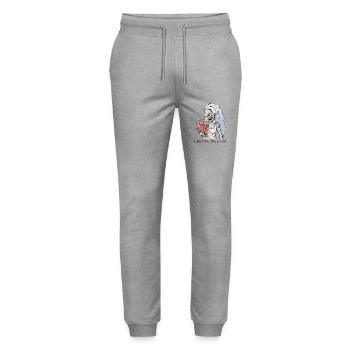 I Love You Too, Sweetheart, Zombie Bride Roses - Stanley/Stella Mover Unisex Organic Jogging Trousers - heather grey - Front - Marisol (170cm) & Nik (191cm)