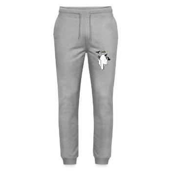 Croix de halo d’illumination du Saint- - Pantalon de jogging bio MOVER Stanley/Stella unisexe - gris chiné - Devant - Marisol (170cm) & Nik (191cm)