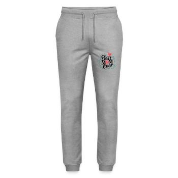 Beste Mama für immer - zum Muttertag Geschenk - Stanley/Stella Unisex Bio Jogginghose Mover  - Grau meliert - Vorne - Marisol (170cm) & Nik (191cm)
