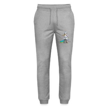 Möwe Matrose Seenot Schwimmring maritim - Stanley/Stella Unisex Bio Jogginghose Mover  - Grau meliert - Vorne - Marisol (170cm) & Nik (191cm)