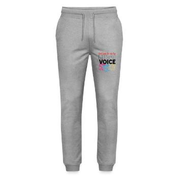 Bingo Player Don't Make Me Use My - Stanley/Stella Unisex Bio Jogginghose Mover  - Grau meliert - Vorne - Marisol (170cm) & Nik (191cm)