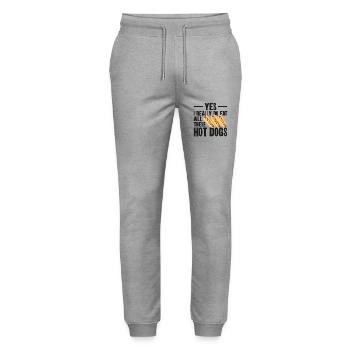 Hot Dog Adult Yes, I Really Do Eat - Stanley/Stella Unisex Bio Jogginghose Mover  - Grau meliert - Vorne - Marisol (170cm) & Nik (191cm)