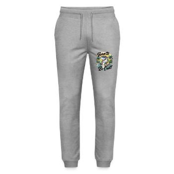 Drôle de requin avec des lunettes de soleil vacances d’été - Pantalon de jogging bio MOVER Stanley/Stella unisexe - gris chiné - Devant - Marisol (170cm) & Nik (191cm)