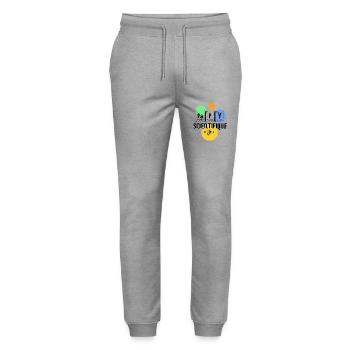 Papy scientifique - Pantalon de jogging bio MOVER Stanley/Stella unisexe - gris chiné - Devant - Marisol (170cm) & Nik (191cm)