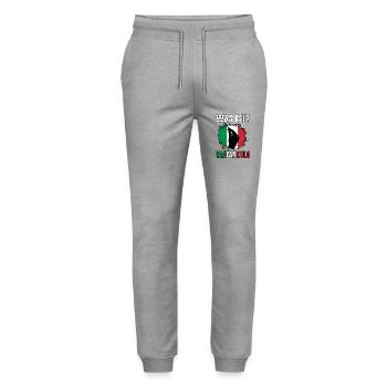 Italy Italian Vaffanculo - Stanley/Stella Mover Unisex Organic Jogging Trousers - heather grey - Front - Marisol (170cm) & Nik (191cm)