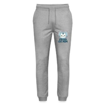 STOLZE KATZENMAMA - Stanley/Stella Unisex Bio Jogginghose Mover  - Grau meliert - Vorne - Marisol (170cm) & Nik (191cm)