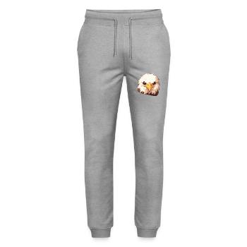 Pygargue à tête blanche Weißkopfseeadler - Pantalon de jogging bio MOVER Stanley/Stella unisexe - gris chiné - Devant - Marisol (170cm) & Nik (191cm)