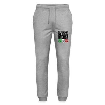 Italy Italian Vaffanculo - Stanley/Stella Mover Unisex Organic Jogging Trousers - heather grey - Front - Marisol (170cm) & Nik (191cm)