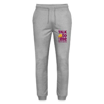 Dog Speaker - Stanley/Stella Mover Unisex Organic Jogging Trousers - heather grey - Front - Marisol (170cm) & Nik (191cm)
