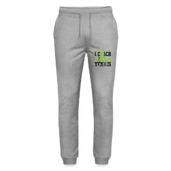 Funny Tennis Player Racket Coach - Stanley/Stella Unisex Bio Jogginghose Mover  - Grau meliert - Vorne - Marisol (170cm) & Nik (191cm)