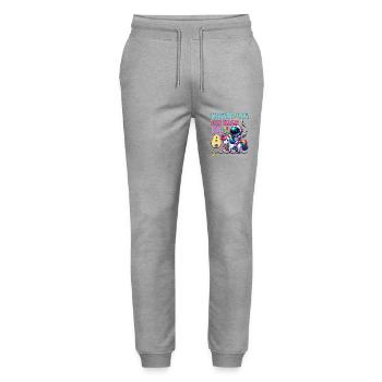 Astronaute Licorne 8e anniversaire - Pantalon de jogging bio MOVER Stanley/Stella unisexe - gris chiné - Devant - Marisol (170cm) & Nik (191cm)
