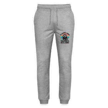 My Ragdoll Leaves Pawprints On My Heart Ragdolls C - Stanley/Stella Mover Unisex Organic Jogging Trousers - heather grey - Front - Marisol (170cm) & Nik (191cm)