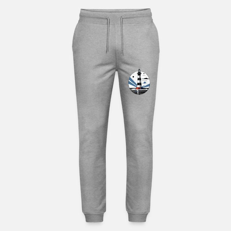 Leuchtturm, Küste, Meer - Stanley/Stella Unisex Bio Jogginghose Mover - Grau meliert