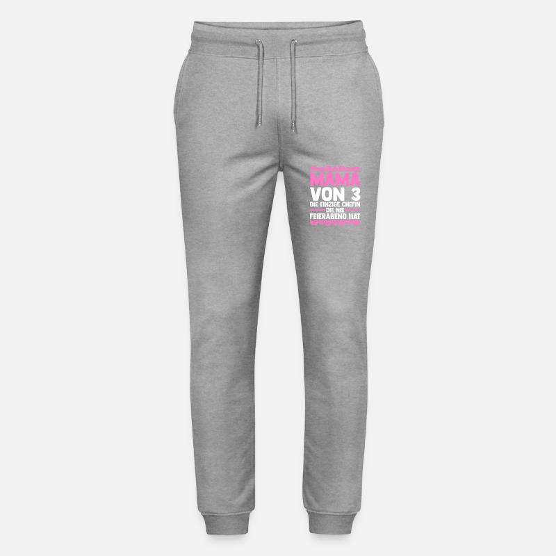 Maman de 3 enfants - Pantalon de jogging bio MOVER Stanley/Stella unisexe - gris chiné