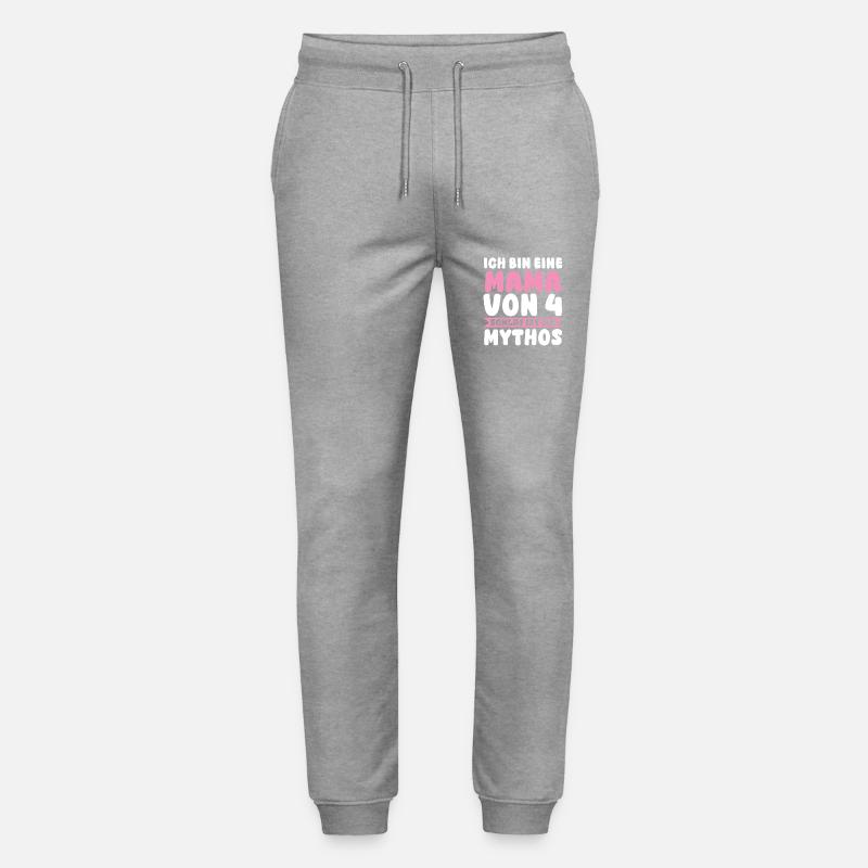 Mama Von 4 Kindern - Stanley/Stella Unisex Bio Jogginghose Mover  - Grau meliert
