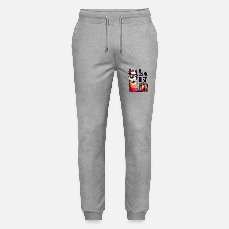 Llama - Stanley/Stella Unisex Bio Jogginghose Mover  - Grau meliert
